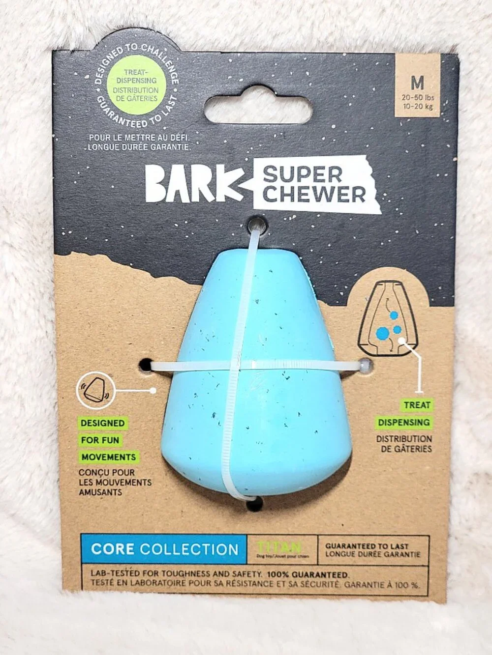 BARK Dog Toy - Super Chewer TITAN Treat Dispensing - Medium Size Durable & Fun!